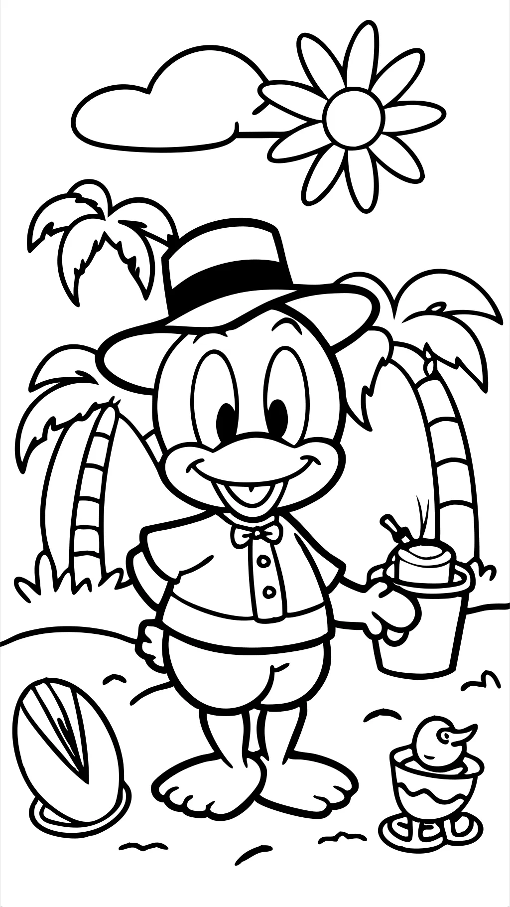 donald duck coloring pages